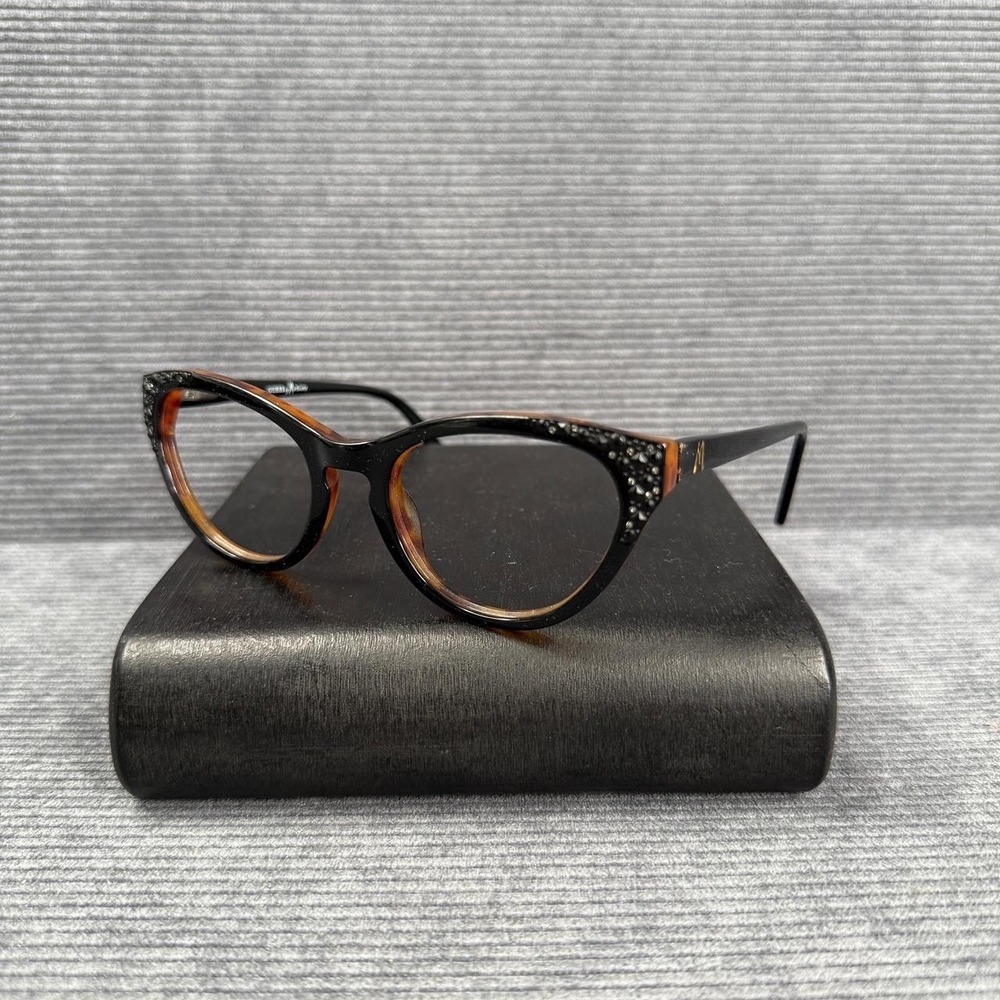 Guess by Marciano GM 133 BLKAM Cat Eye Eyeglasses Frames Black Y2K Crystal - Picture 2 of 9